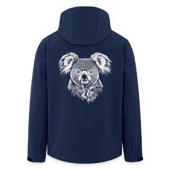 Koala Portrait Koala Ours Australie Animaux - Veste softshell homme en polyester recyclé Stanley/Stella - marine - Dos - AI Model Male 185 light (185cm)