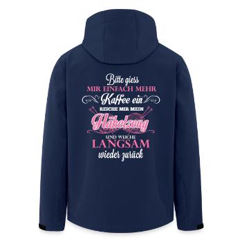 Bitte giess mir einfach mehr Kaffee ein... - Recycelte Männer Softshell-Jacke von Stanley/Stella - Navy - Hinten - AI Model Male 185 light (185cm)