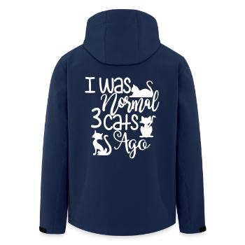 Proud Cat Owner - Men’s Recycled Softshell Jacket by Stanley/Stella - navy - Back - AI Model Male 185 light (185cm)