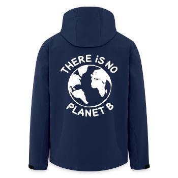 There is no planet B - Veste softshell homme en polyester recyclé Stanley/Stella - marine - Dos - AI Model Male 185 light (185cm)