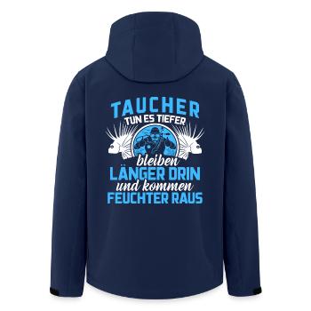 Taucher sind länger drin - Recycelte Männer Softshell-Jacke von Stanley/Stella - Navy - Hinten - AI Model Male 185 light (185cm)