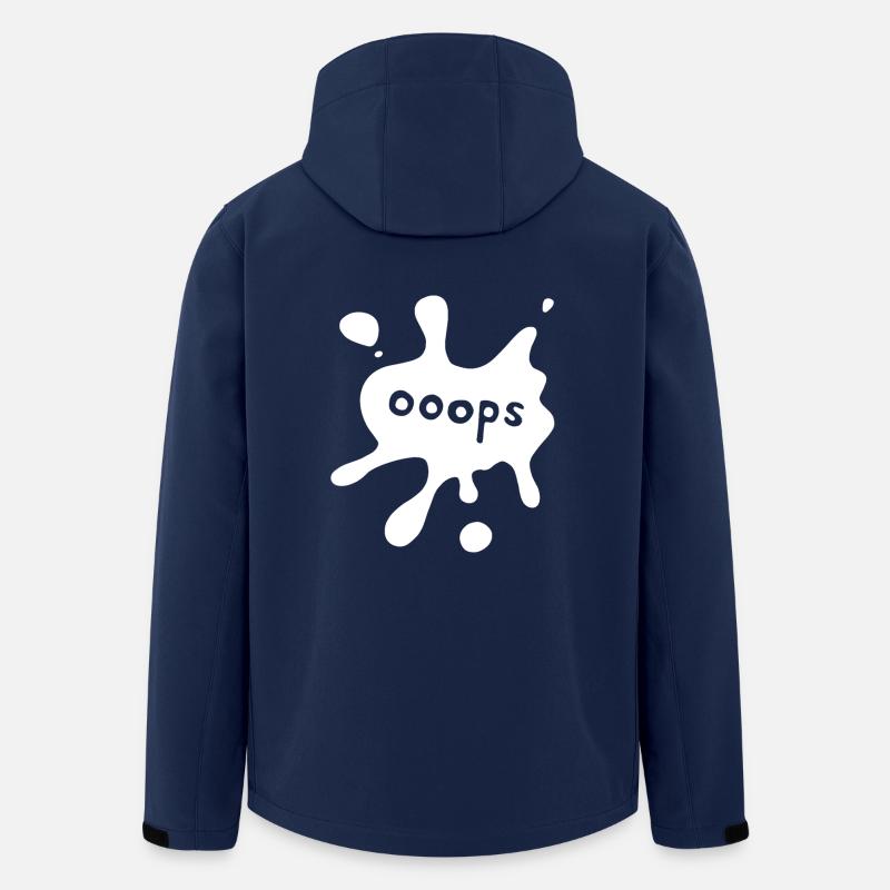 Ooops blanc tache - Veste softshell homme en polyester recyclé Stanley/Stella - marine