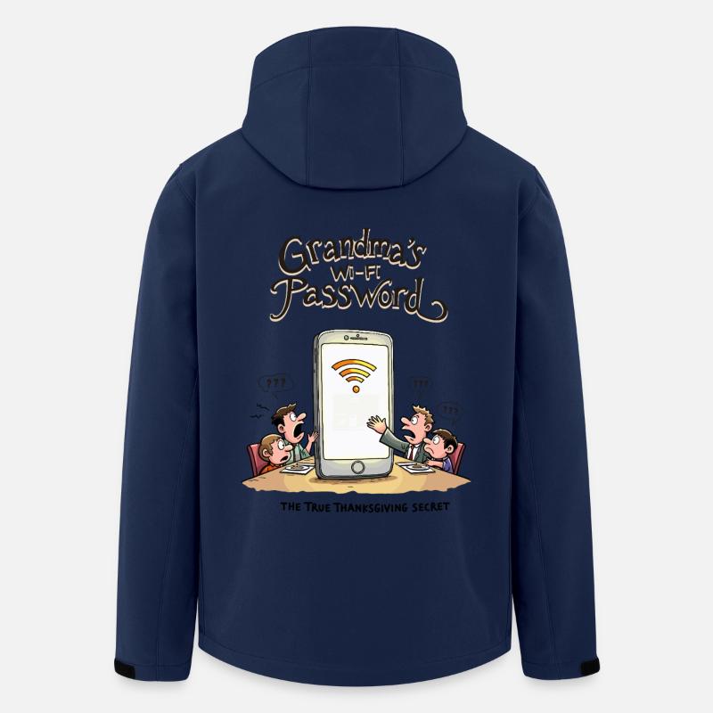 Omas WLAN-Passwort - Recycelte Männer Softshell-Jacke von Stanley/Stella - Navy