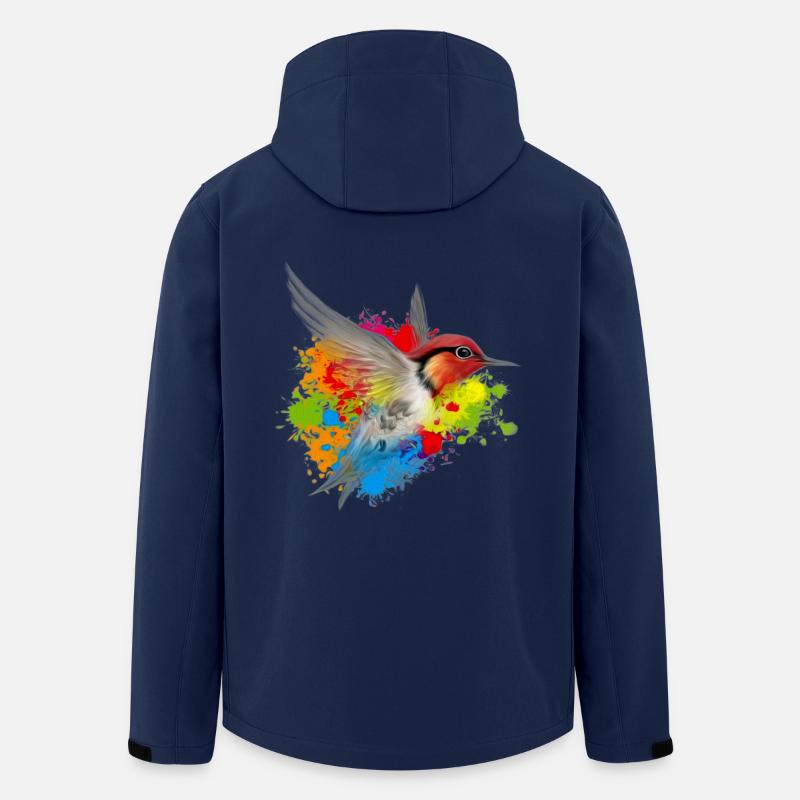 Colibri Freund logo - Recycelte Männer Softshell-Jacke von Stanley/Stella - Navy