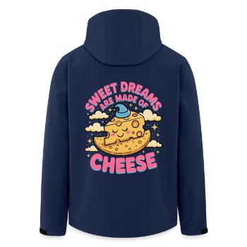Sweet Dreams Are Made Of Cheese - Men’s Recycled Softshell Jacket by Stanley/Stella - navy - Back - AI Model Male 185 light (185cm)