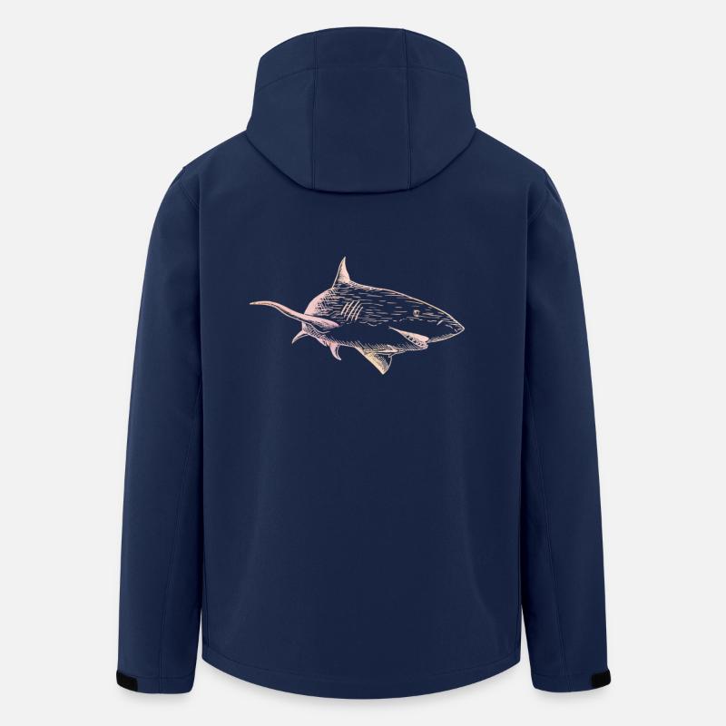 bunter Hai - Recycelte Männer Softshell-Jacke von Stanley/Stella - Navy