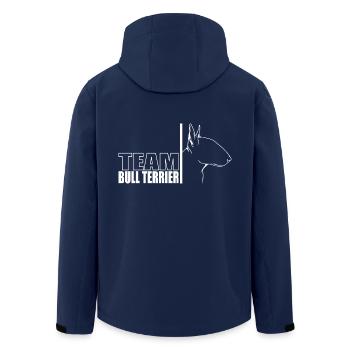 TEAM Bull Terrier Hunde Hund Wilsigns - Recycelte Männer Softshell-Jacke von Stanley/Stella - Navy - Hinten - AI Model Male 185 light (185cm)