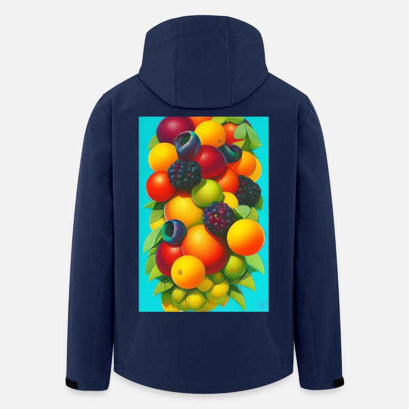 Früchte - Recycelte Männer Softshell-Jacke von Stanley/Stella - Navy