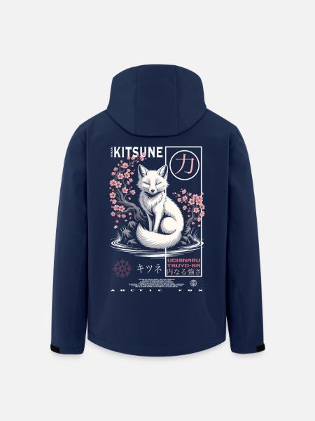 Kitsune Fuchs - japanisch asiatisch - Recycelte Männer Softshell-Jacke von Stanley/Stella - Navy