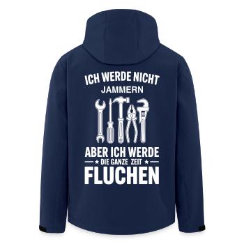 Mechaniker fluchen die ganze Zeit - Recycelte Männer Softshell-Jacke von Stanley/Stella - Navy - Hinten - AI Model Male 185 light (185cm)