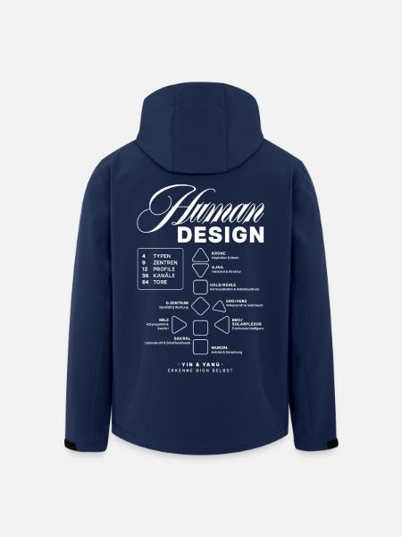 Human Design Blueprint - Recycelte Männer Softshell-Jacke von Stanley/Stella - Navy