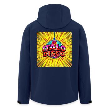 Chemise pop art Italo Disco - Veste softshell homme en polyester recyclé Stanley/Stella - marine - Dos - AI Model Male 185 light (185cm)