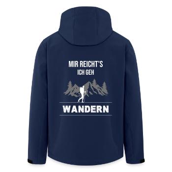 J’en ai assez, je pars en randonnée - Veste softshell homme en polyester recyclé Stanley/Stella - marine - Dos - AI Model Male 185 light (185cm)