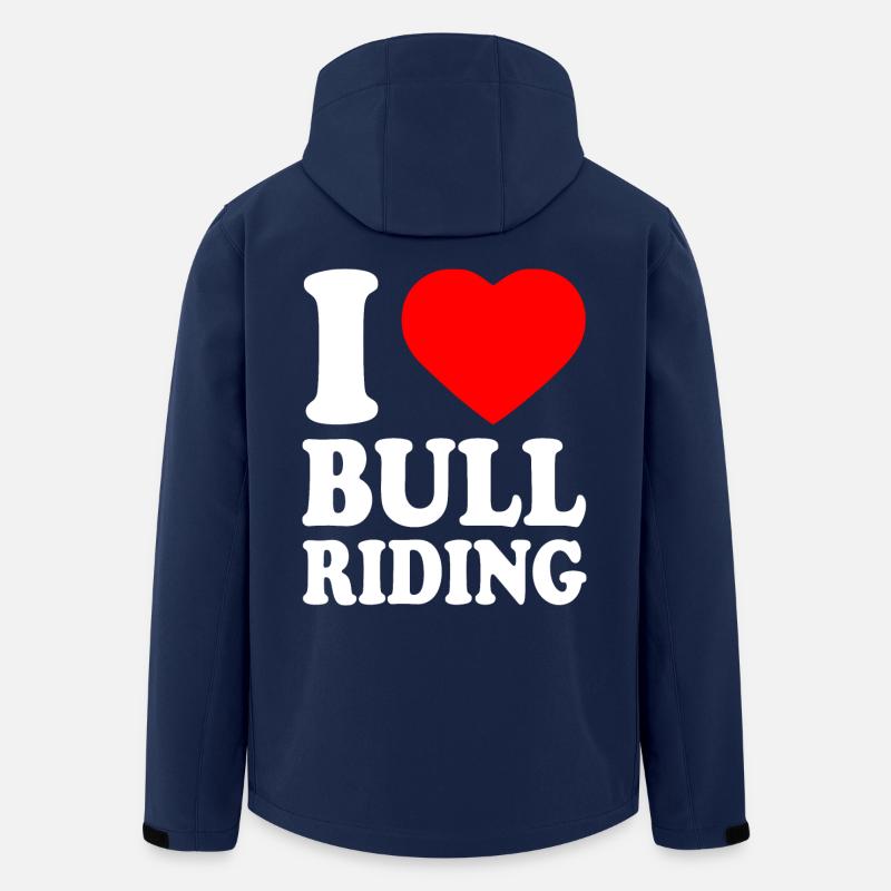 I love bull riding - Veste softshell homme en polyester recyclé Stanley/Stella - marine