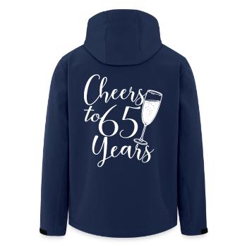 65e anniversaire Femmes pour ses acclamations à 65 ans - Veste softshell homme en polyester recyclé Stanley/Stella - marine - Dos - AI Model Male 185 light (185cm)