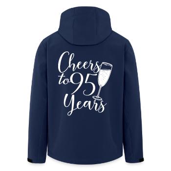 95th Birthday Women Her Birthday Girl 95 Years Old - Men’s Recycled Softshell Jacket by Stanley/Stella - navy - Back - AI Model Male 185 light (185cm)