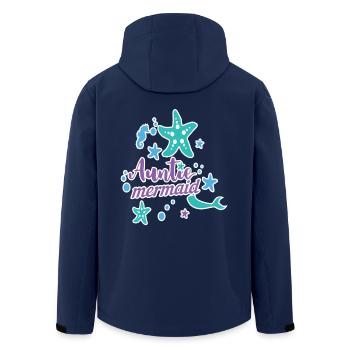 Auntie Mermaid - Men’s Recycled Softshell Jacket by Stanley/Stella - navy - Back - AI Model Male 185 light (185cm)
