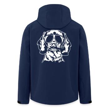 Bayerischer Gebirgsschweißhund cool Portrait Hunde - Recycelte Männer Softshell-Jacke von Stanley/Stella - Navy - Hinten - AI Model Male 185 light (185cm)
