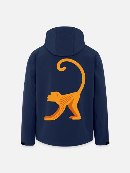 Orangutan line logo - Men’s Recycled Softshell Jacket by Stanley/Stella - navy