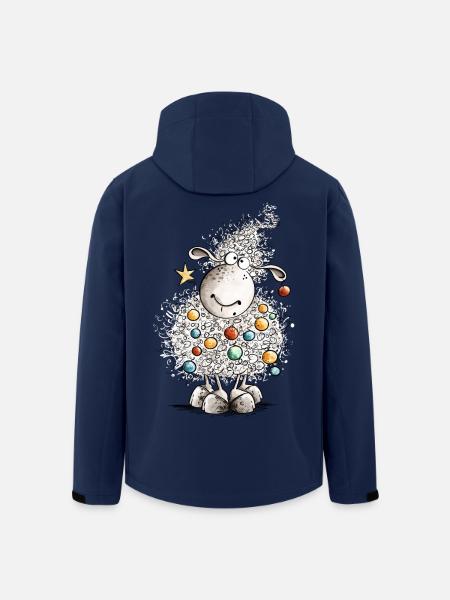 Fleece Navidad Schaf Weihnachten  - Recycelte Männer Softshell-Jacke von Stanley/Stella - Navy