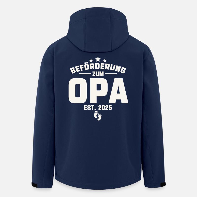 Beförderung zum Opa 2025 - Recycelte Männer Softshell-Jacke von Stanley/Stella - Navy