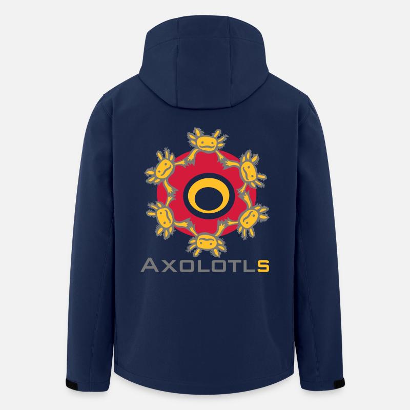Axolotls - Recycelte Männer Softshell-Jacke von Stanley/Stella - Navy