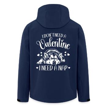 Alaskan Malamute Valentinstag Hunde Hund Wilsigns - Recycelte Männer Softshell-Jacke von Stanley/Stella - Navy - Hinten - AI Model Male 185 light (185cm)