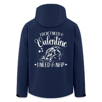 Labrador Valentinstag Hunde Hund Labbi Wilsigns - Recycelte Männer Softshell-Jacke von Stanley/Stella - Navy - Hinten - AI Model Male 185 light (185cm)