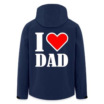 I love dad - Recycelte Männer Softshell-Jacke von Stanley/Stella - Navy - Hinten - AI Model Male 185 light (185cm)