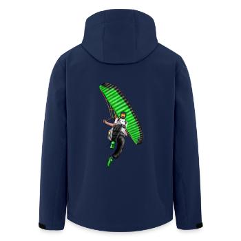 De LiTi-Gleitschirm - Recycelte Männer Softshell-Jacke von Stanley/Stella - Navy - Hinten - AI Model Male 185 light (185cm)
