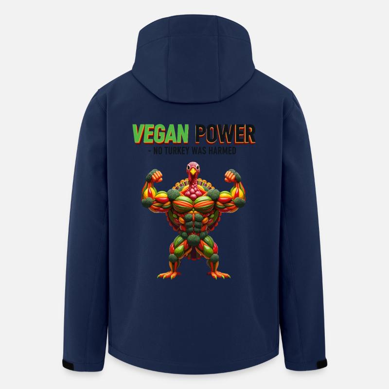 Vegan Power Turkey - Recycelte Männer Softshell-Jacke von Stanley/Stella - Navy