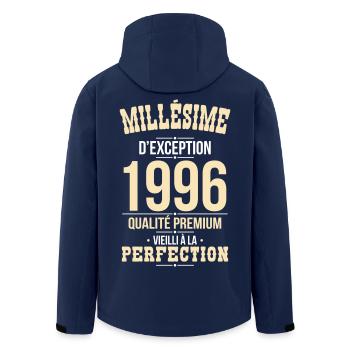 1996 – Außergewöhnlicher Jahrgang – Premiumqualität - Recycelte Männer Softshell-Jacke von Stanley/Stella - Navy - Hinten - AI Model Male 185 light (185cm)