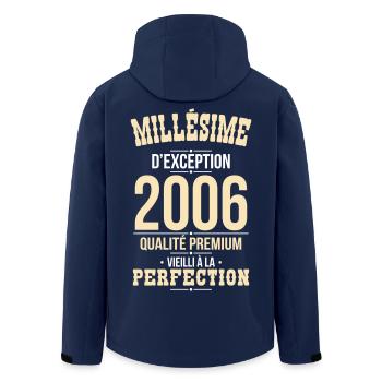 2006 – Außergewöhnlicher Jahrgang – Premiumqualität - Recycelte Männer Softshell-Jacke von Stanley/Stella - Navy - Hinten - AI Model Male 185 light (185cm)