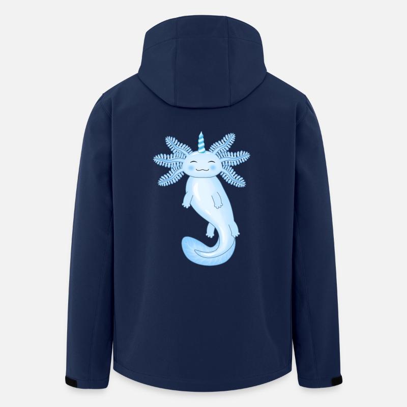 Axolotl bleu - Veste softshell homme en polyester recyclé Stanley/Stella - marine
