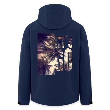 Lets Go To The Beach / Palmen / Let’s Go / Sun - Veste softshell homme en polyester recyclé Stanley/Stella - marine - Dos - AI Model Male 185 light (185cm)