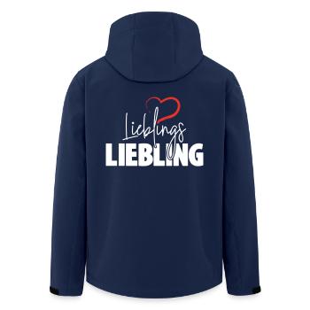 Lieblingsliebling mit Herz - Recycelte Männer Softshell-Jacke von Stanley/Stella - Navy - Hinten - AI Model Male 185 light (185cm)