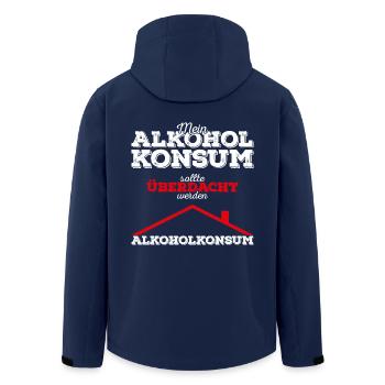Mein Alkoholkonsum sollte überdacht werden! - Recycelte Männer Softshell-Jacke von Stanley/Stella - Navy - Hinten - AI Model Male 185 light (185cm)
