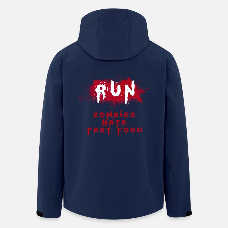 Zombies hate fast food ZOMBIE - Men’s Recycled Softshell Jacket by Stanley/Stella - navy