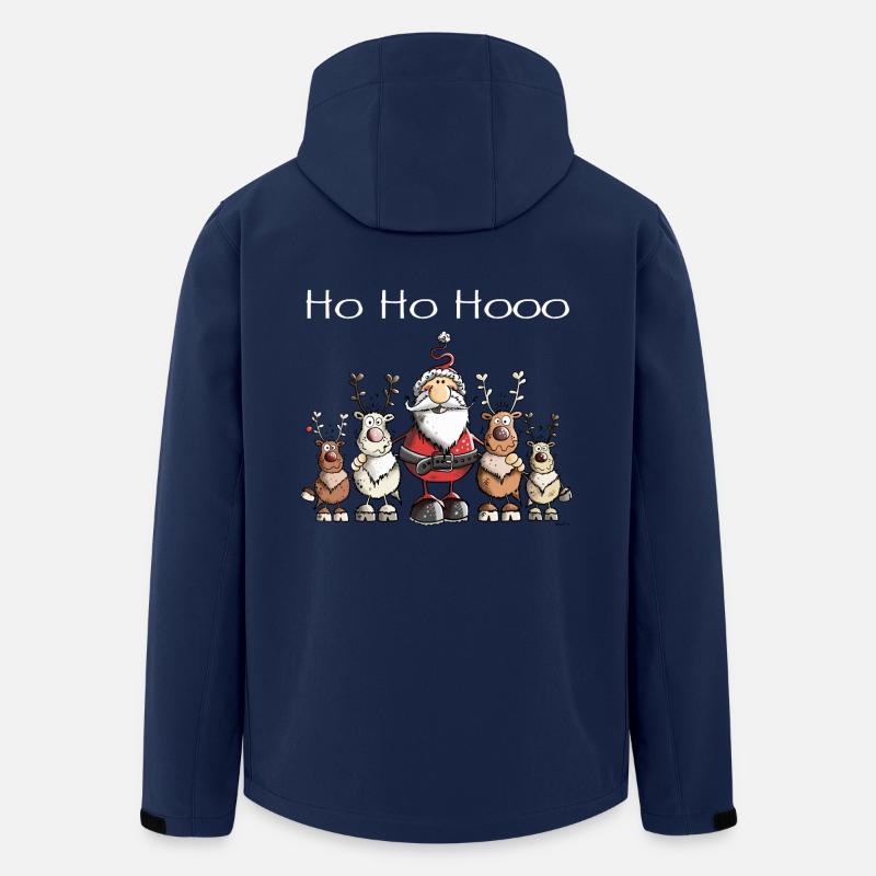 Santa Claus and his reindeer - Men’s Recycled Softshell Jacket by Stanley/Stella - navy