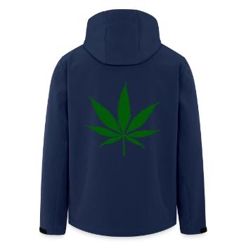 Cannabis (Green Edition) - Men’s Recycled Softshell Jacket by Stanley/Stella - navy - Back - AI Model Male 185 light (185cm)