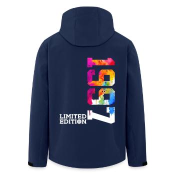 29TH BIRTHDAY LIMITED EDITION 1997 - Men’s Recycled Softshell Jacket by Stanley/Stella - navy - Back - AI Model Male 185 light (185cm)