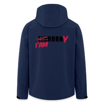 Mallorca T-Shirt Einhorn I'am Horny Shirt - Recycelte Männer Softshell-Jacke von Stanley/Stella - Navy - Hinten - AI Model Male 185 light (185cm)