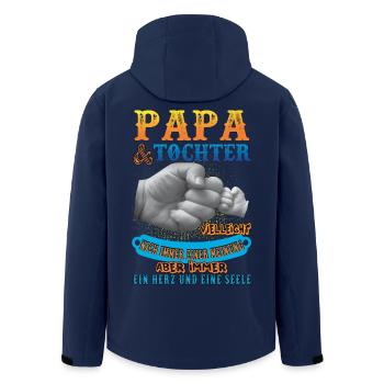 papa und tochter - Recycelte Männer Softshell-Jacke von Stanley/Stella - Navy - Hinten - AI Model Male 185 light (185cm)