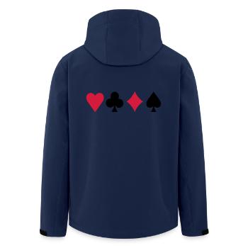 Poker - Recycelte Männer Softshell-Jacke von Stanley/Stella - Navy - Hinten - AI Model Male 185 light (185cm)