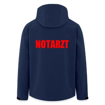 Notarzt - Recycelte Männer Softshell-Jacke von Stanley/Stella - Navy - Hinten - AI Model Male 185 light (185cm)