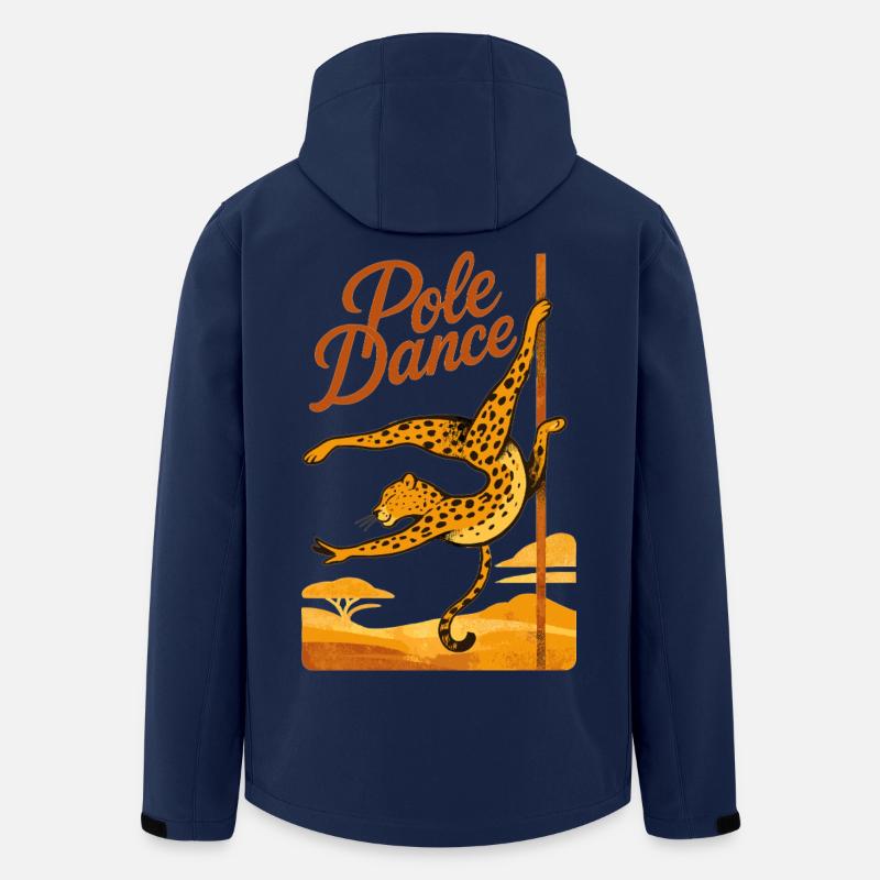 Pole Dance Leopardin Poledancerin Geschenk - Recycelte Männer Softshell-Jacke von Stanley/Stella - Navy