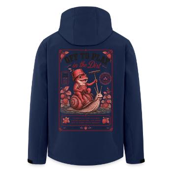 Urban Gardening Off To Play In The Dirt - Men’s Recycled Softshell Jacket by Stanley/Stella - navy - Back - AI Model Male 185 light (185cm)