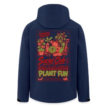 Urban Gardening Gardening Obsessed Social Club - Men’s Recycled Softshell Jacket by Stanley/Stella - navy - Back - AI Model Male 185 light (185cm)