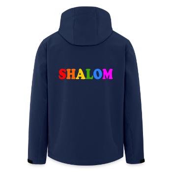 Shalom - Men’s Recycled Softshell Jacket by Stanley/Stella - navy - Back - AI Model Male 185 light (185cm)