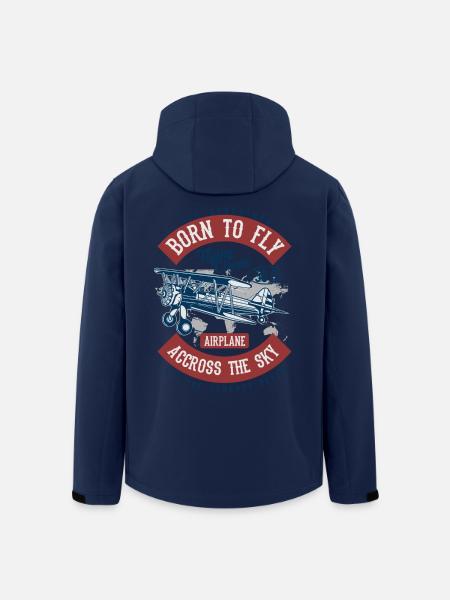 SKY ADVENTURE - Vintage - Retro Flugzeug Shirt - Recycelte Männer Softshell-Jacke von Stanley/Stella - Navy